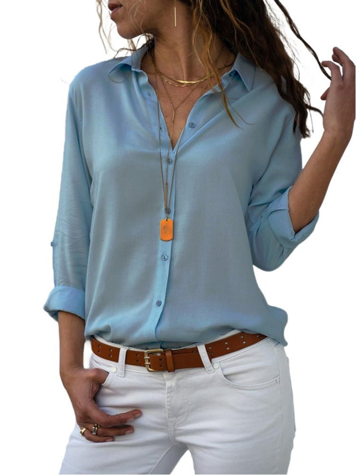 Brigitta | Damen Langarm Hemdbluse
