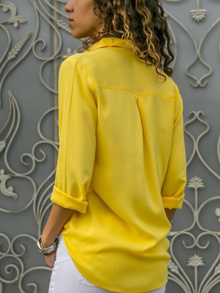 Brigitta | Damen Langarm Hemdbluse