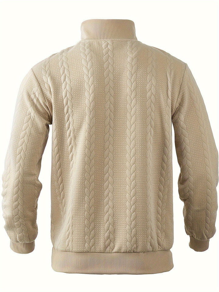 Roman | Eleganter Vintage-Pullover mit Reißverschluss
