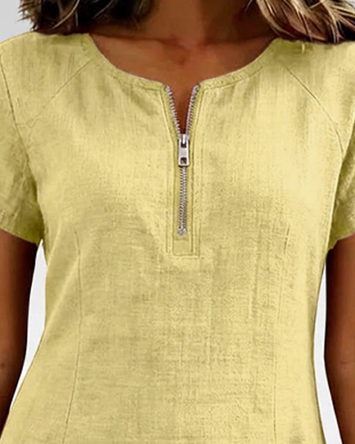Lisa  Baumwollkleid mit Reißverschluss