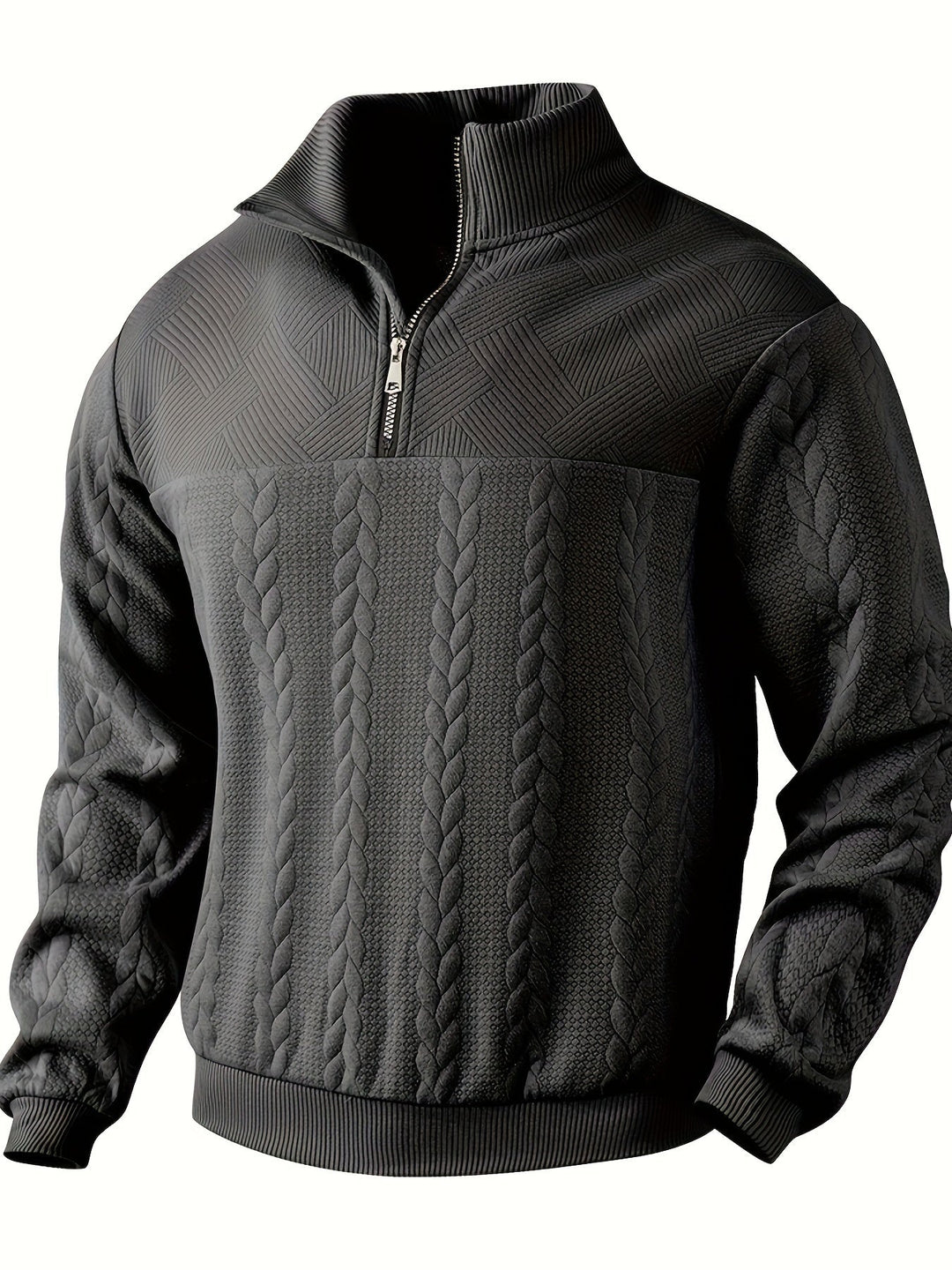 Roman | Eleganter Vintage-Pullover mit Reißverschluss