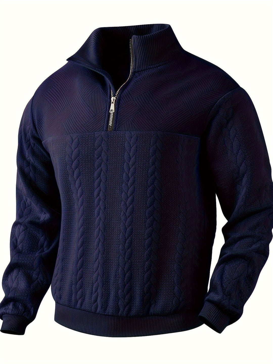 Roman | Eleganter Vintage-Pullover mit Reißverschluss