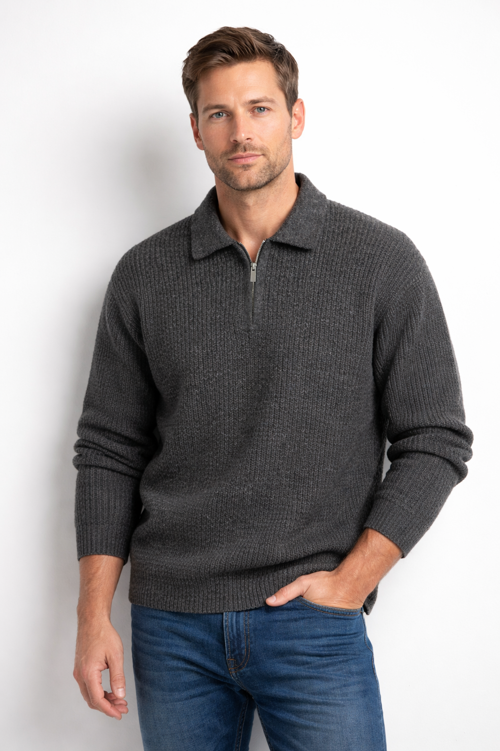 Ruben | Pullover mit Quarter-Zip