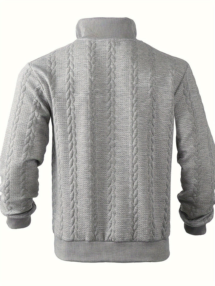 Roman | Eleganter Vintage-Pullover mit Reißverschluss