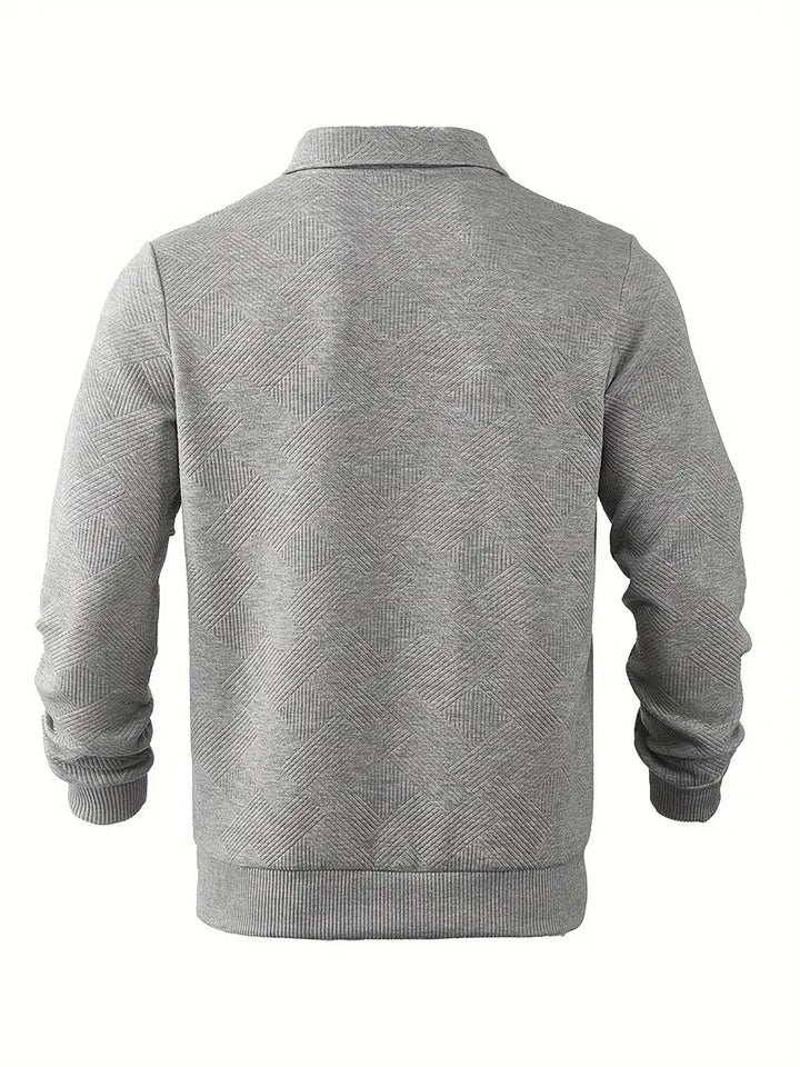 Rafael | Vintage-Zip-Pullover mit geometrischem Design