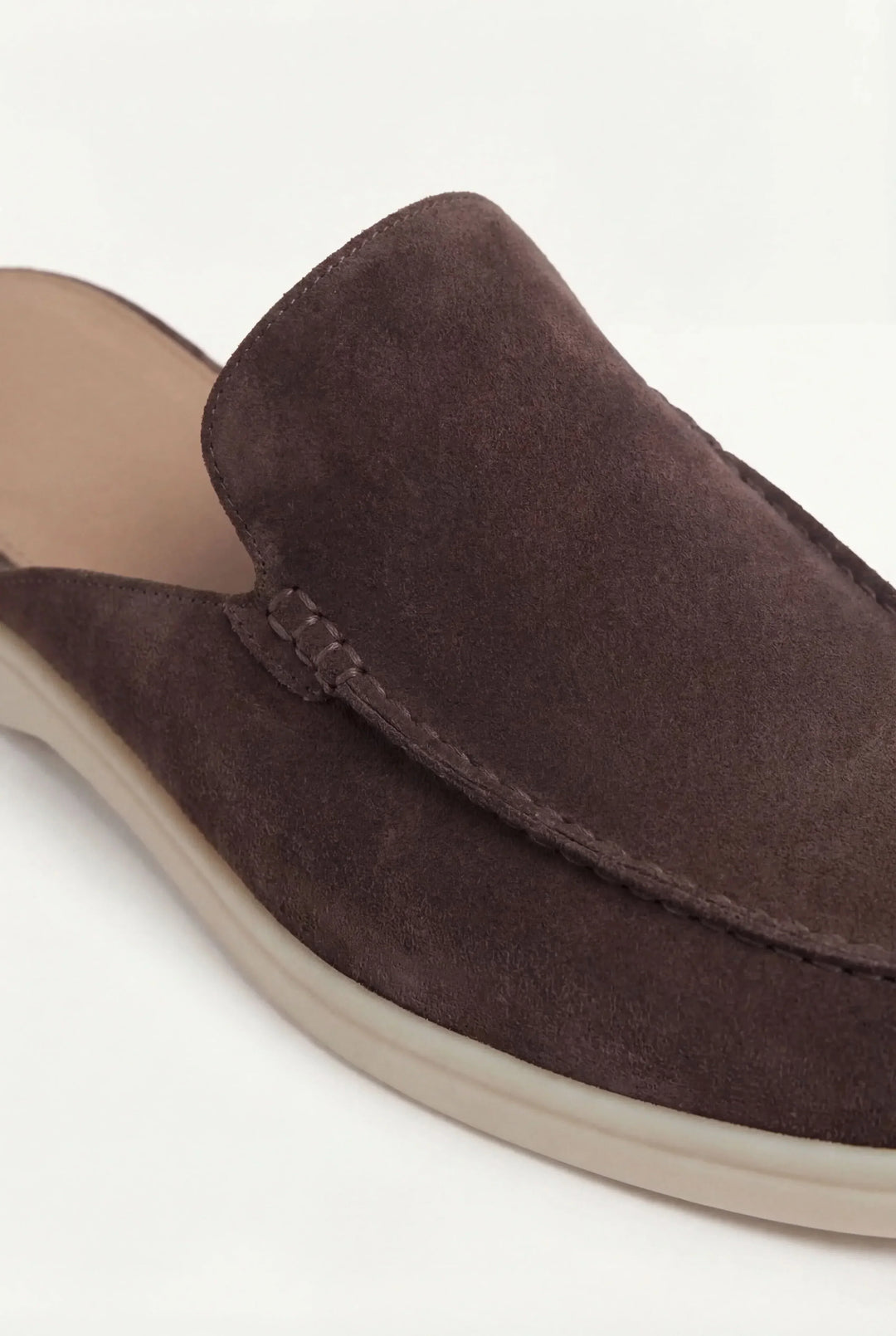 Brauner Wildleder Yacht Mule
