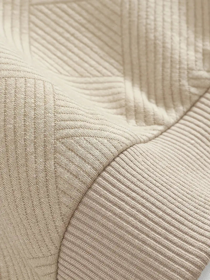 Finn | Geometrisches Design Vintage Reißverschluss Pullover