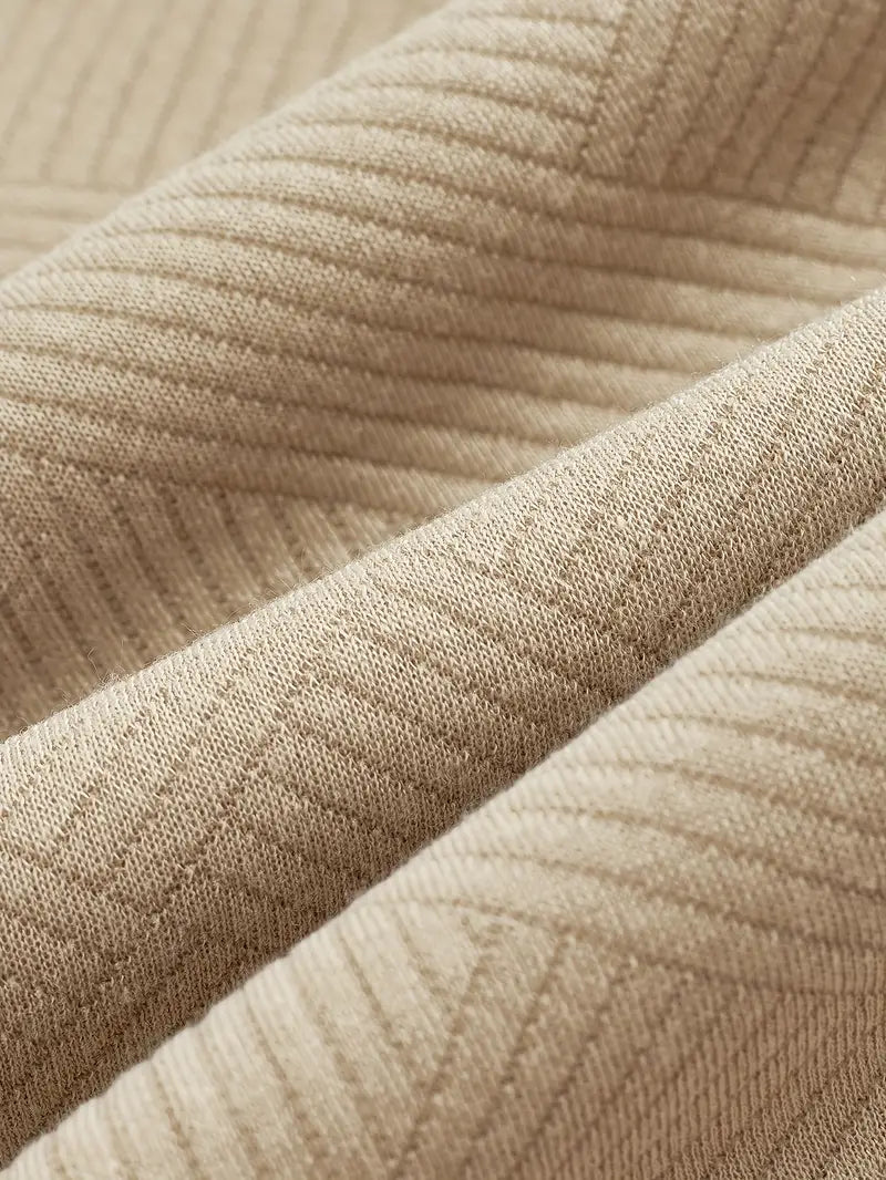 Finn | Geometrisches Design Vintage Reißverschluss Pullover
