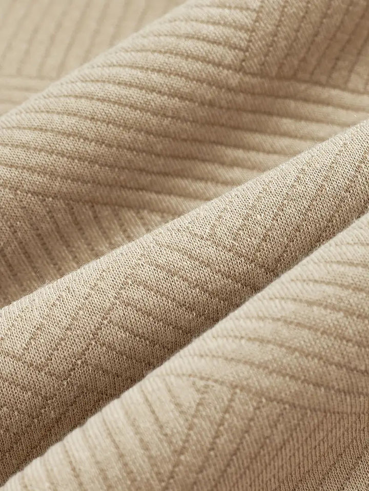 Finn | Geometrisches Design Vintage Reißverschluss Pullover
