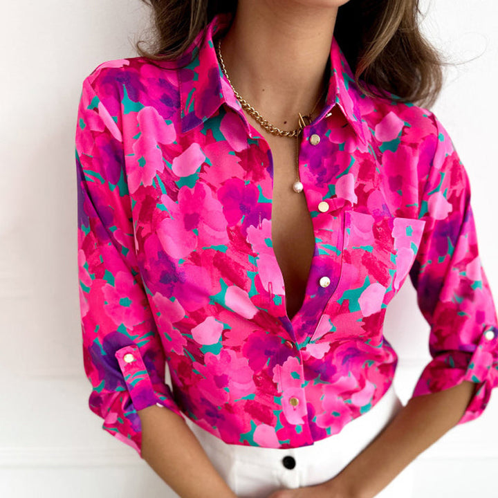 Babette Freizeitbluse mit Blumenmuster