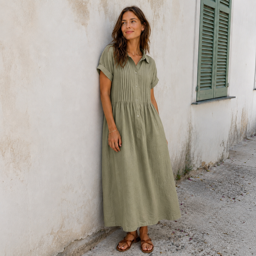 Lysandra™ — Fließendes Sommerhemdkleid