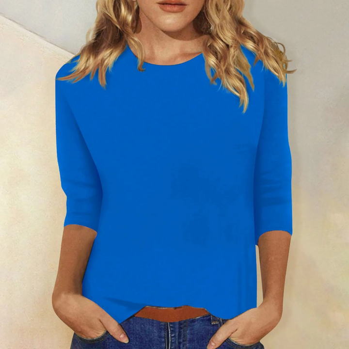 Mia | Damen Langarmshirt mit Rundhalsausschnitt in verschiedenen Farben