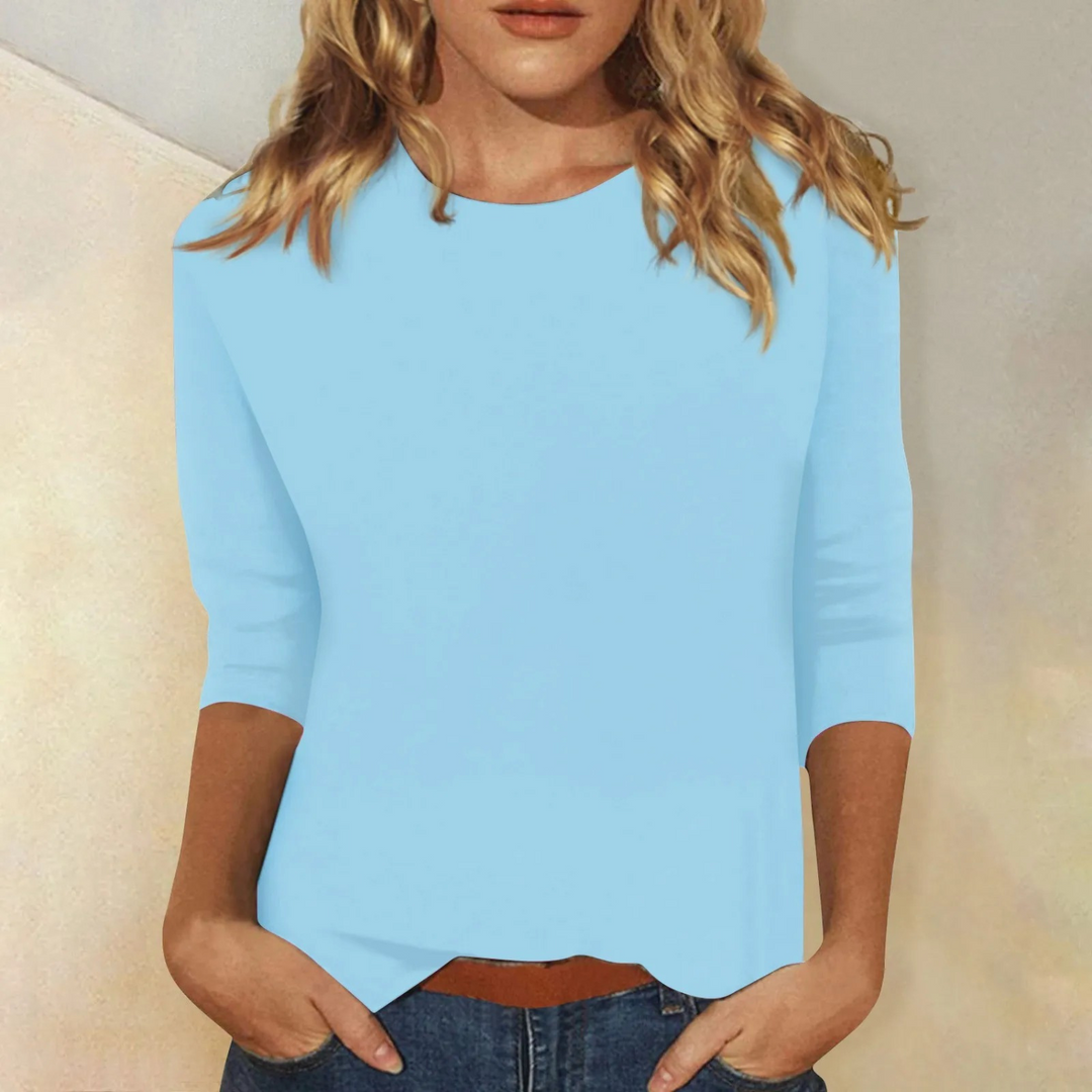 Mia | Damen Langarmshirt mit Rundhalsausschnitt in verschiedenen Farben