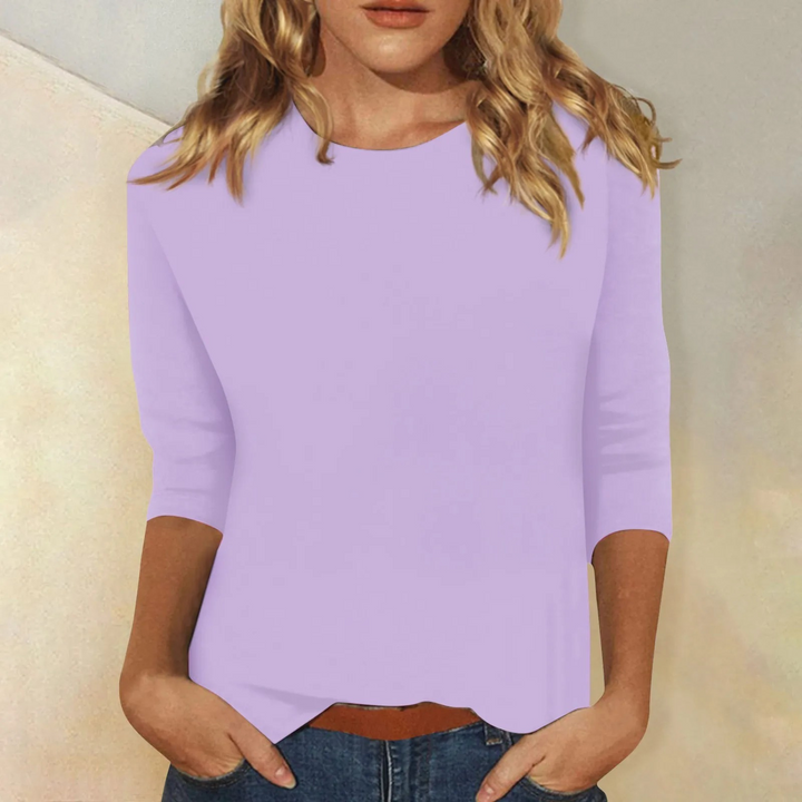 Mia | Damen Langarmshirt mit Rundhalsausschnitt in verschiedenen Farben