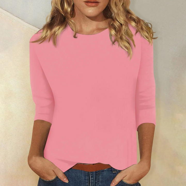 Mia | Damen Langarmshirt mit Rundhalsausschnitt in verschiedenen Farben