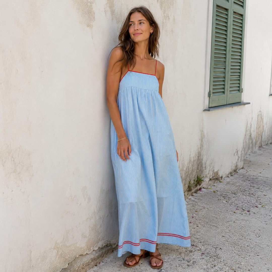 PAMELA | FLIEßENDES SOMMER MAXIKLEID