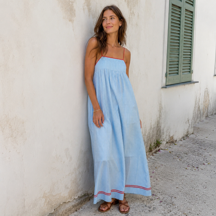 PAMELA | FLIEßENDES SOMMER MAXIKLEID