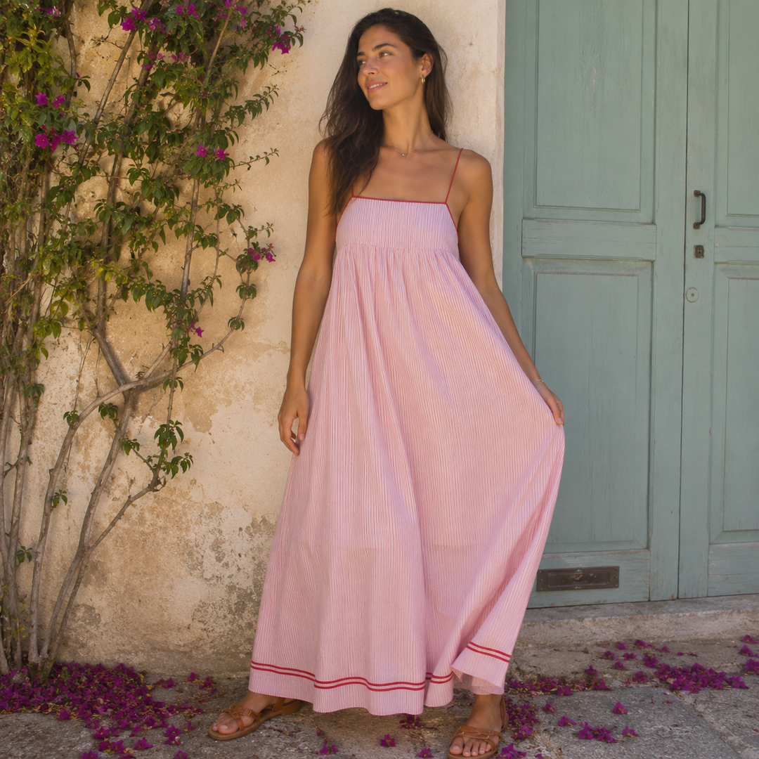 PAMELA | FLIEßENDES SOMMER MAXIKLEID