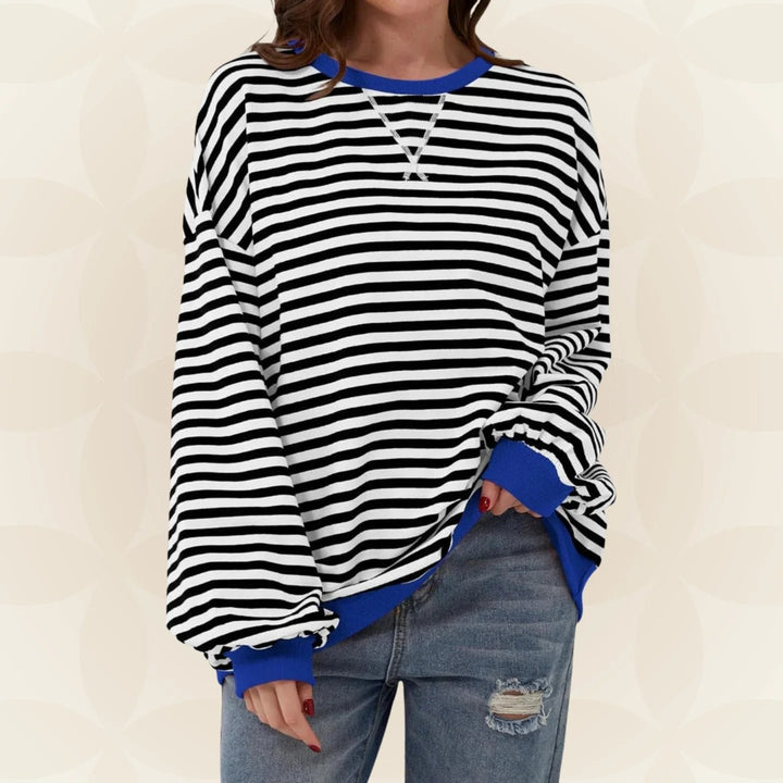 Juliana | Streifenloser Lässiger Pullover