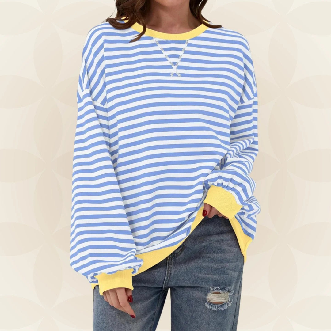 Juliana | Streifenloser Lässiger Pullover