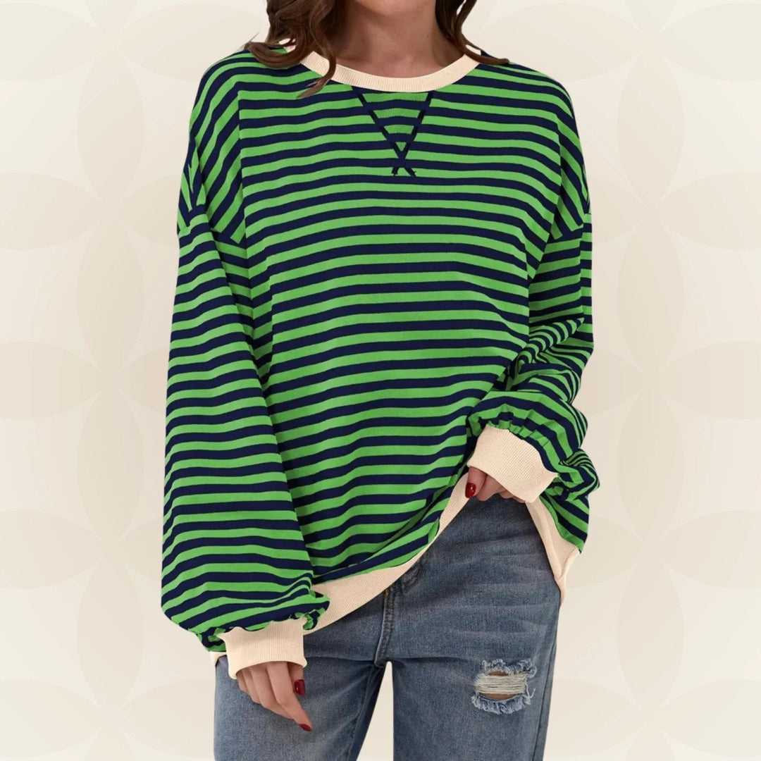 Juliana | Streifenloser Lässiger Pullover
