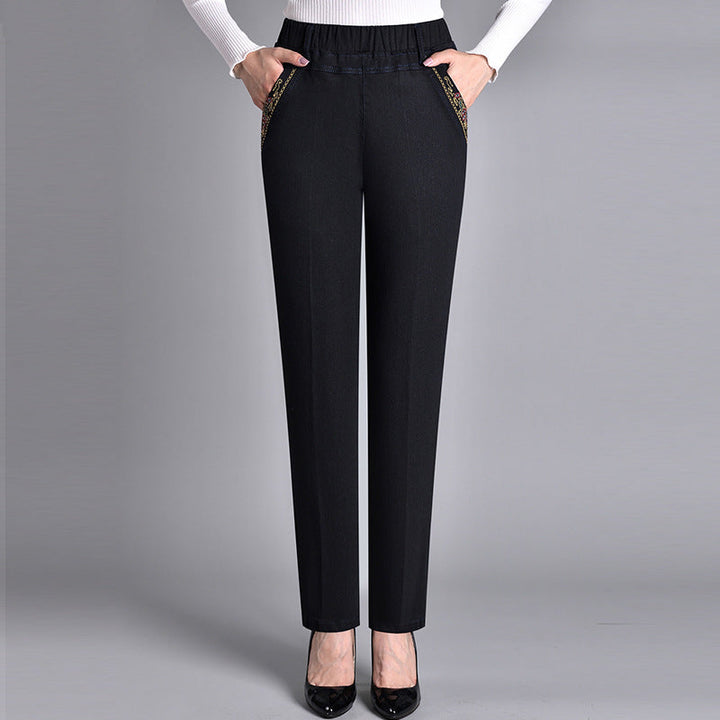 Delphine | Damenjeans mit elastischem Bund und Seitentaschen