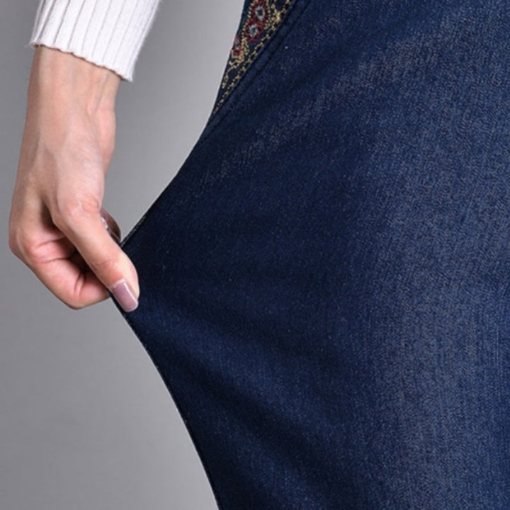 Delphine | Damenjeans mit elastischem Bund und Seitentaschen