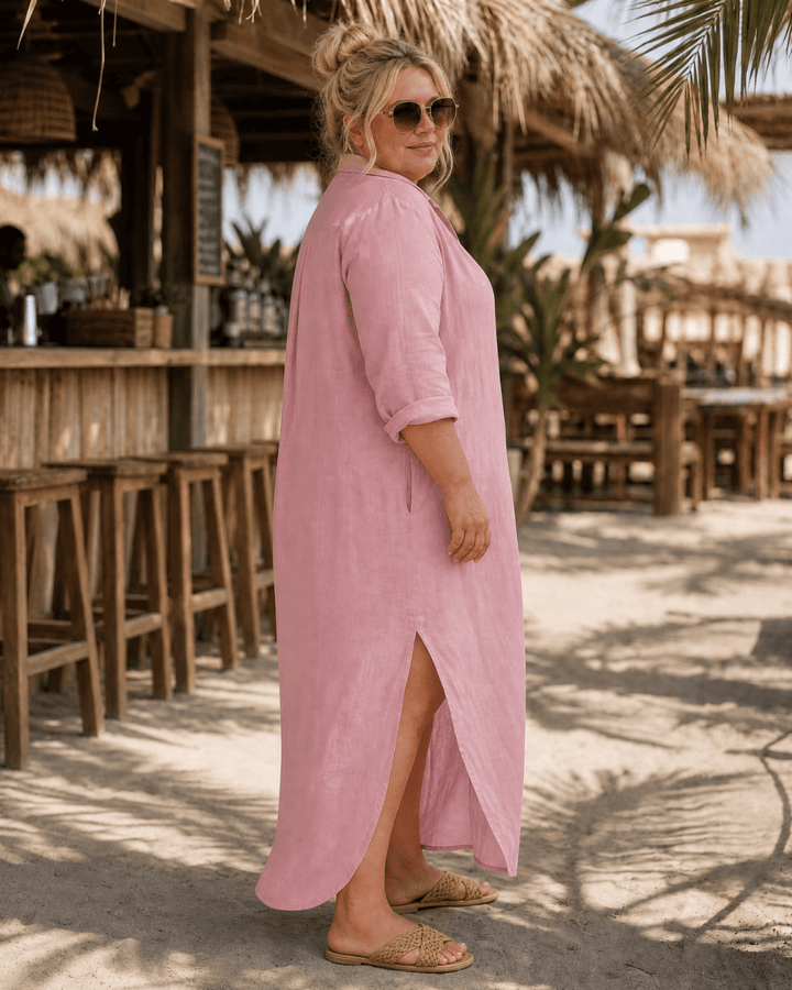 Vipro | Elegantes Strandkleid mit Relaxed Fit und Knopfverschluss