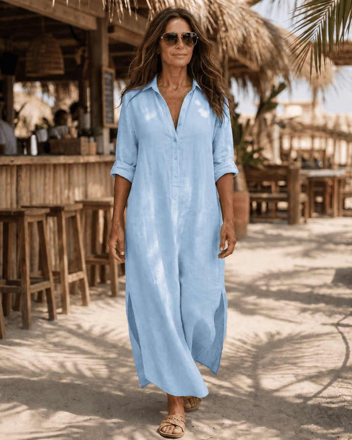 Vipro | Elegantes Strandkleid mit Relaxed Fit und Knopfverschluss