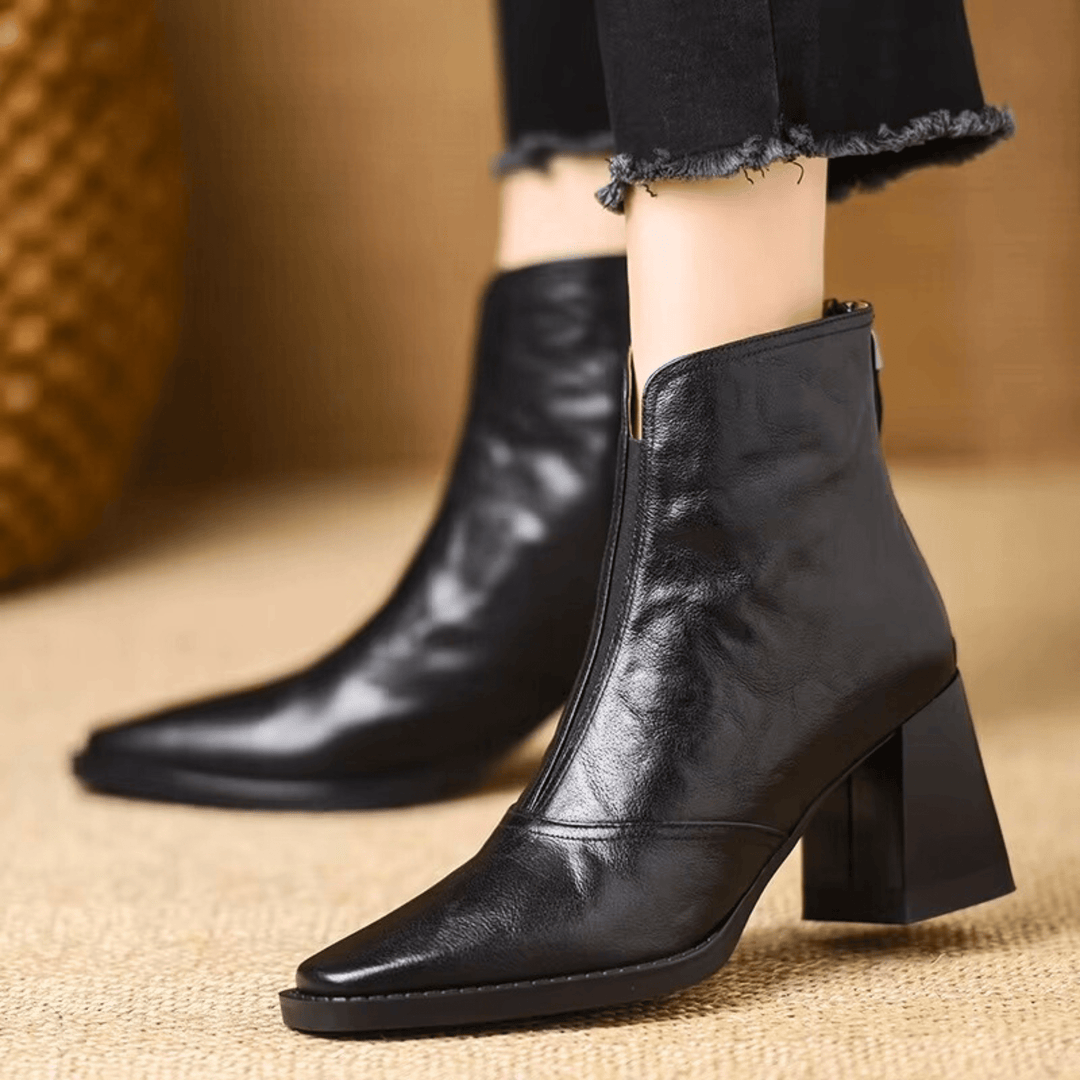Luxuriöse Stiefeletten mit mittelhohem Absatz