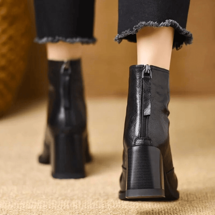 Luxuriöse Stiefeletten mit mittelhohem Absatz
