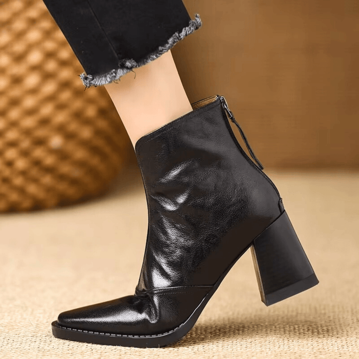 Luxuriöse Stiefeletten mit mittelhohem Absatz
