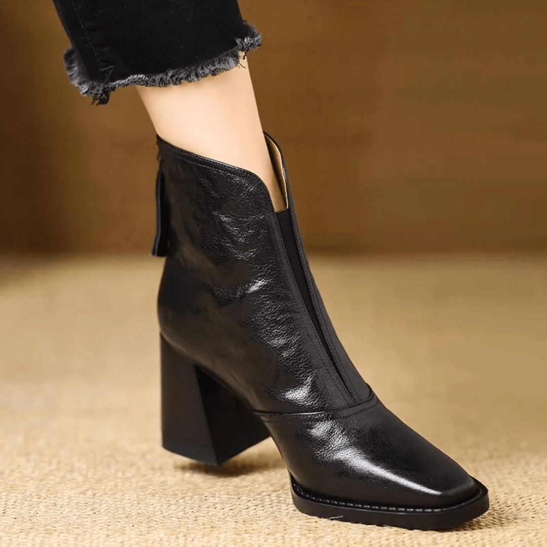 Luxuriöse Stiefeletten mit mittelhohem Absatz