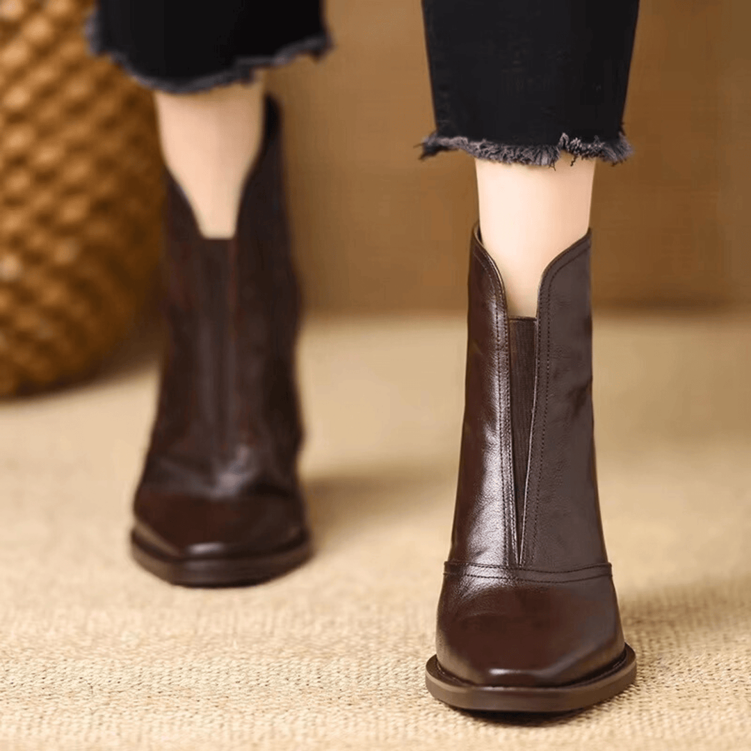 Luxuriöse Stiefeletten mit mittelhohem Absatz