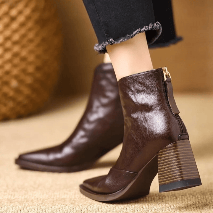 Luxuriöse Stiefeletten mit mittelhohem Absatz
