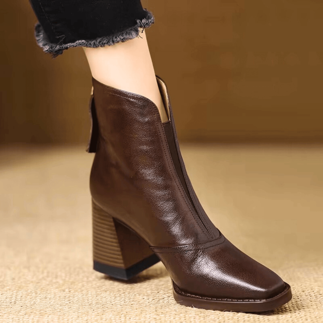 Luxuriöse Stiefeletten mit mittelhohem Absatz