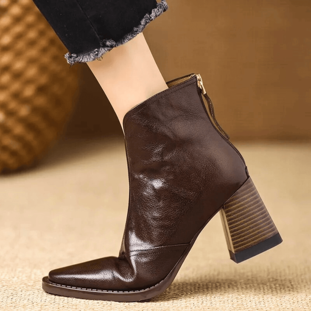 Luxuriöse Stiefeletten mit mittelhohem Absatz